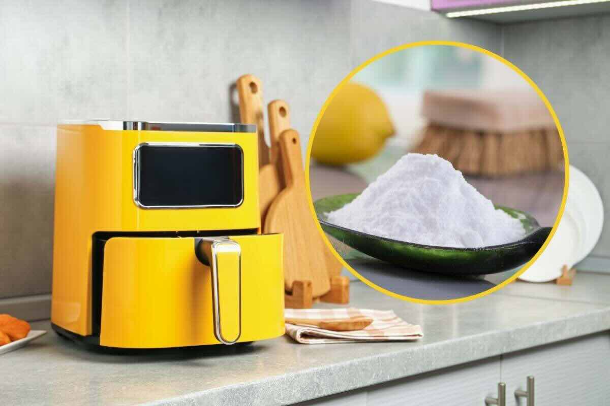 Pulire con il bicarbonato il cestello della friggitrice ad aria