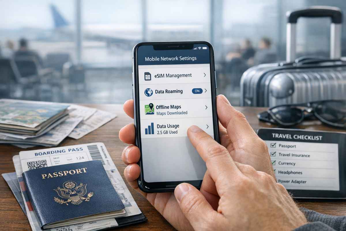 Checklist digitale per partire connessi: cosa preparare sullo smartphone prima di un viaggio all’estero