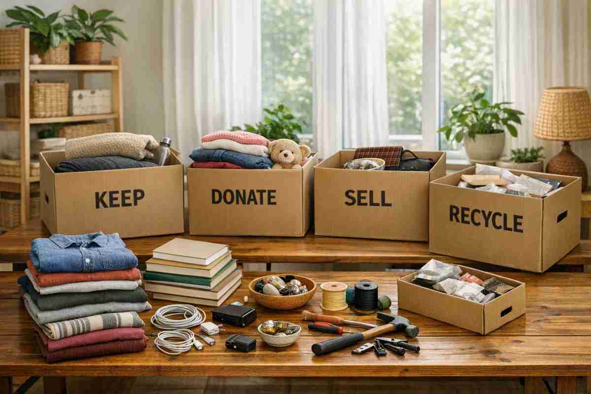 Decluttering sostenibile: come liberare spazio in casa senza riempire i cassonetti