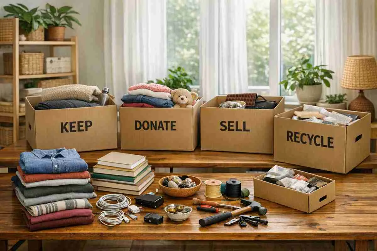 Decluttering sostenibile: come liberare spazio in casa senza riempire i cassonetti