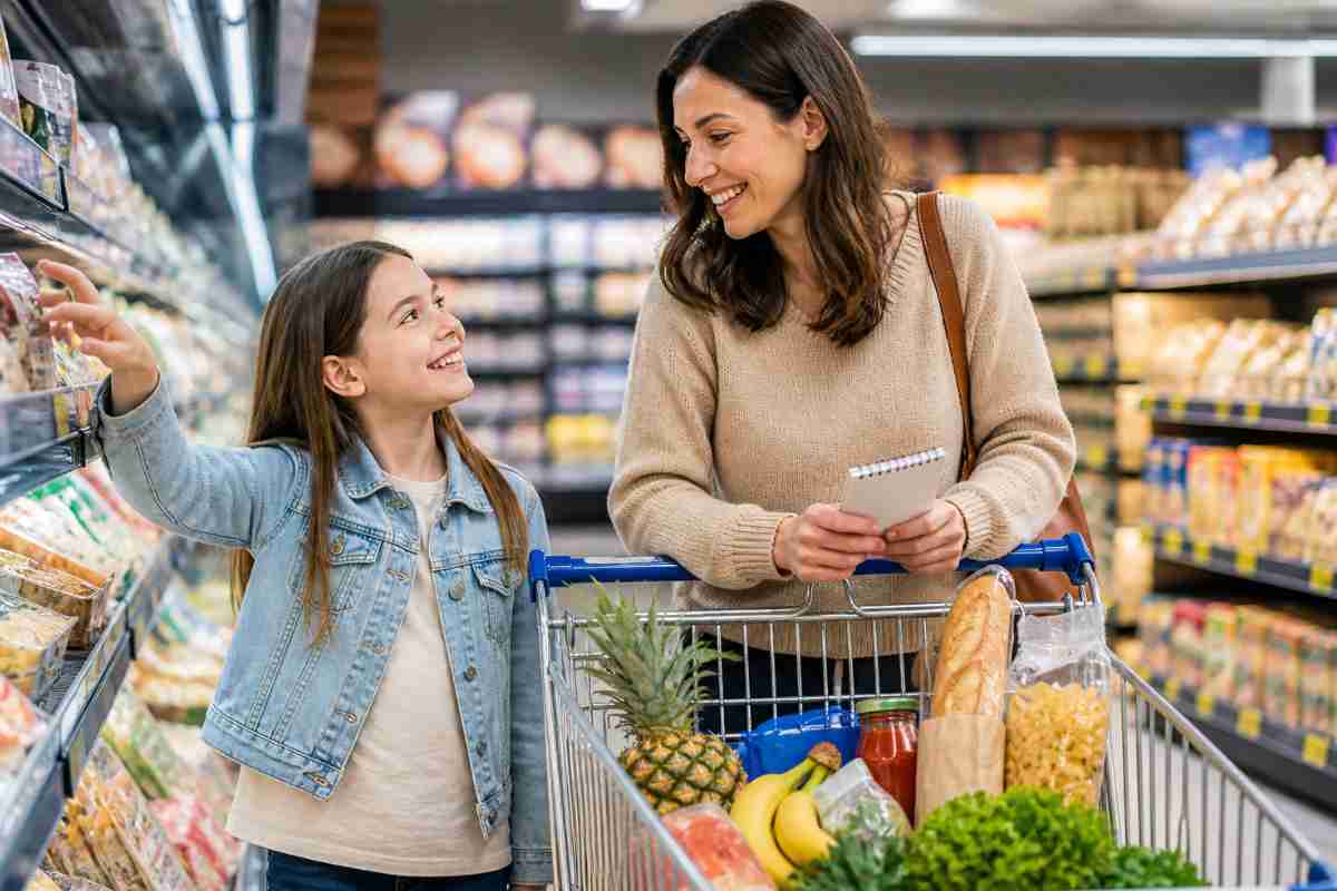 Spesa mamma figlia