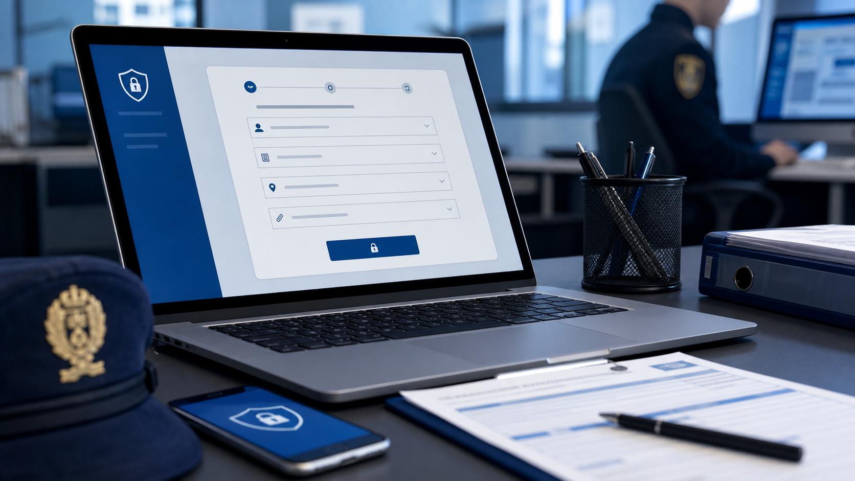 Computer con modulo digitale per una denuncia online
