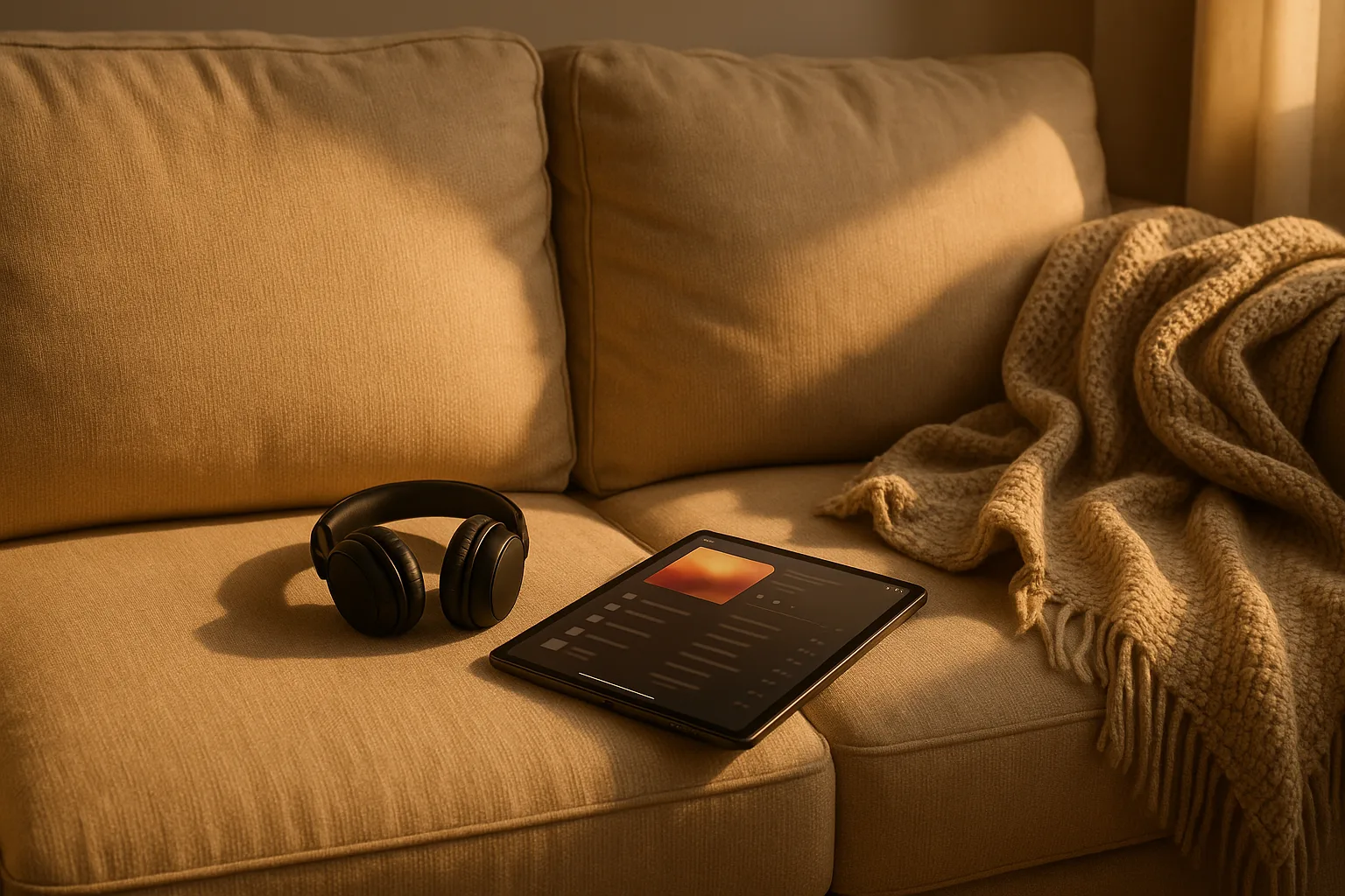 Tablet e divano per scegliere cosa vedere in streaming stasera