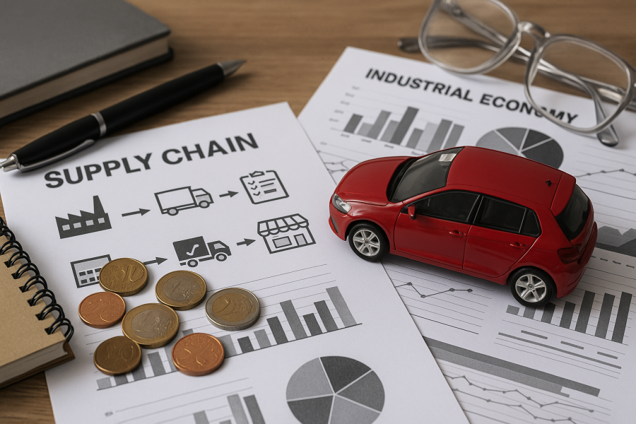 Modello di auto e grafici economici senza marchi