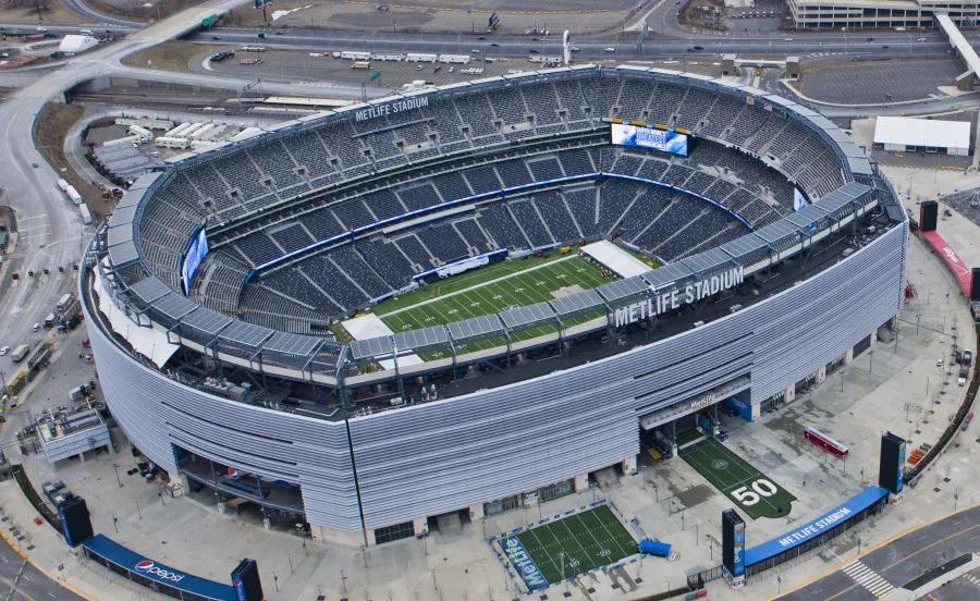 Veduta aerea del MetLife Stadium, sede della finale dei Mondiali 2026