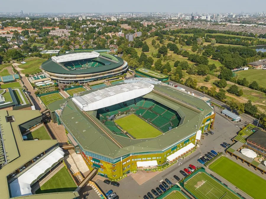 Il Centre Court di Wimbledon visto dall alto