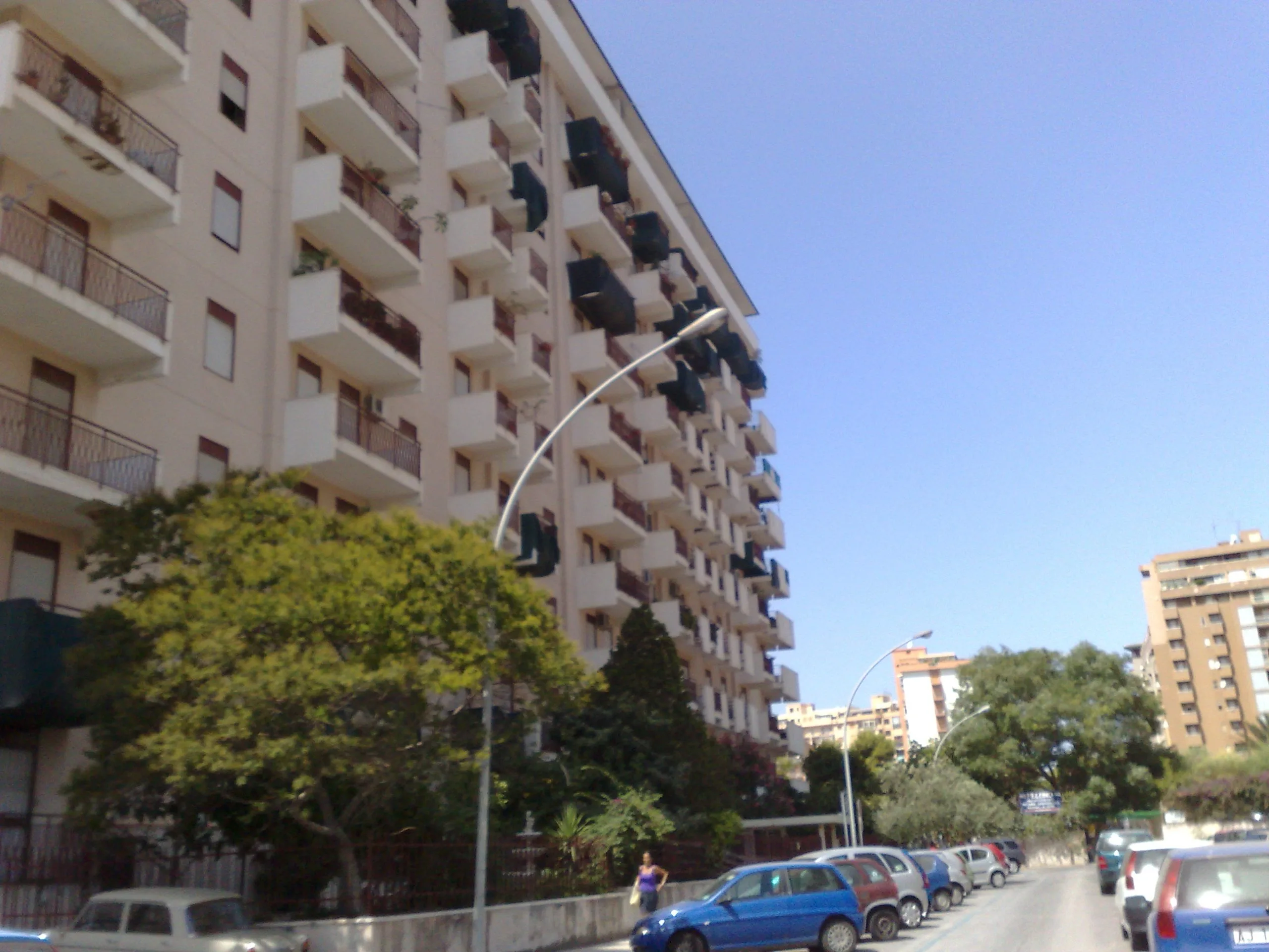 Via d’Amelio a Palermo, luogo della strage in cui fu ucciso Paolo Borsellino