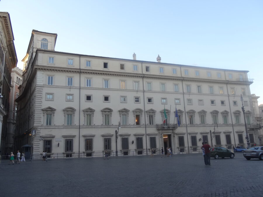 Palazzo Chigi a Roma, sede della Presidenza del Consiglio
