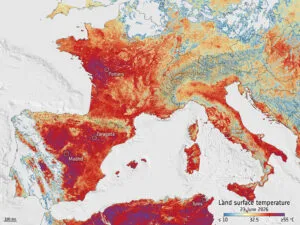 Temperature superficiali Europa ondata di calore