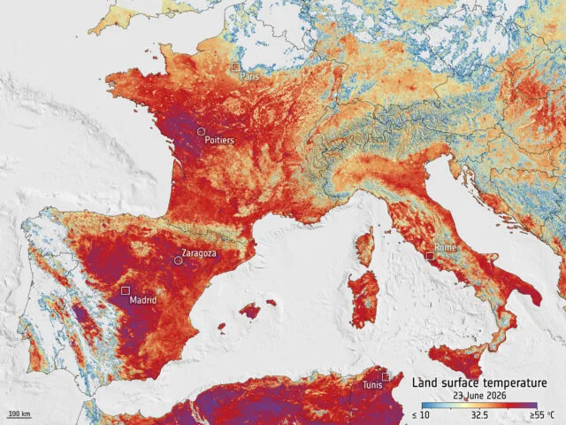 Temperature superficiali Europa ondata di calore