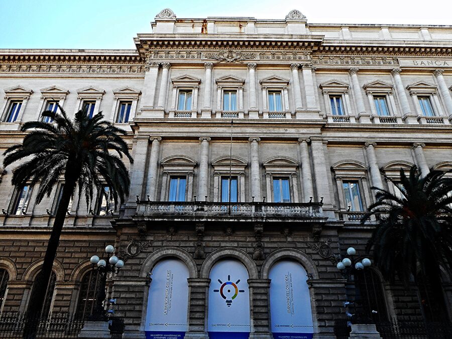 Facciata di Palazzo Koch sede della Banca d Italia a Roma