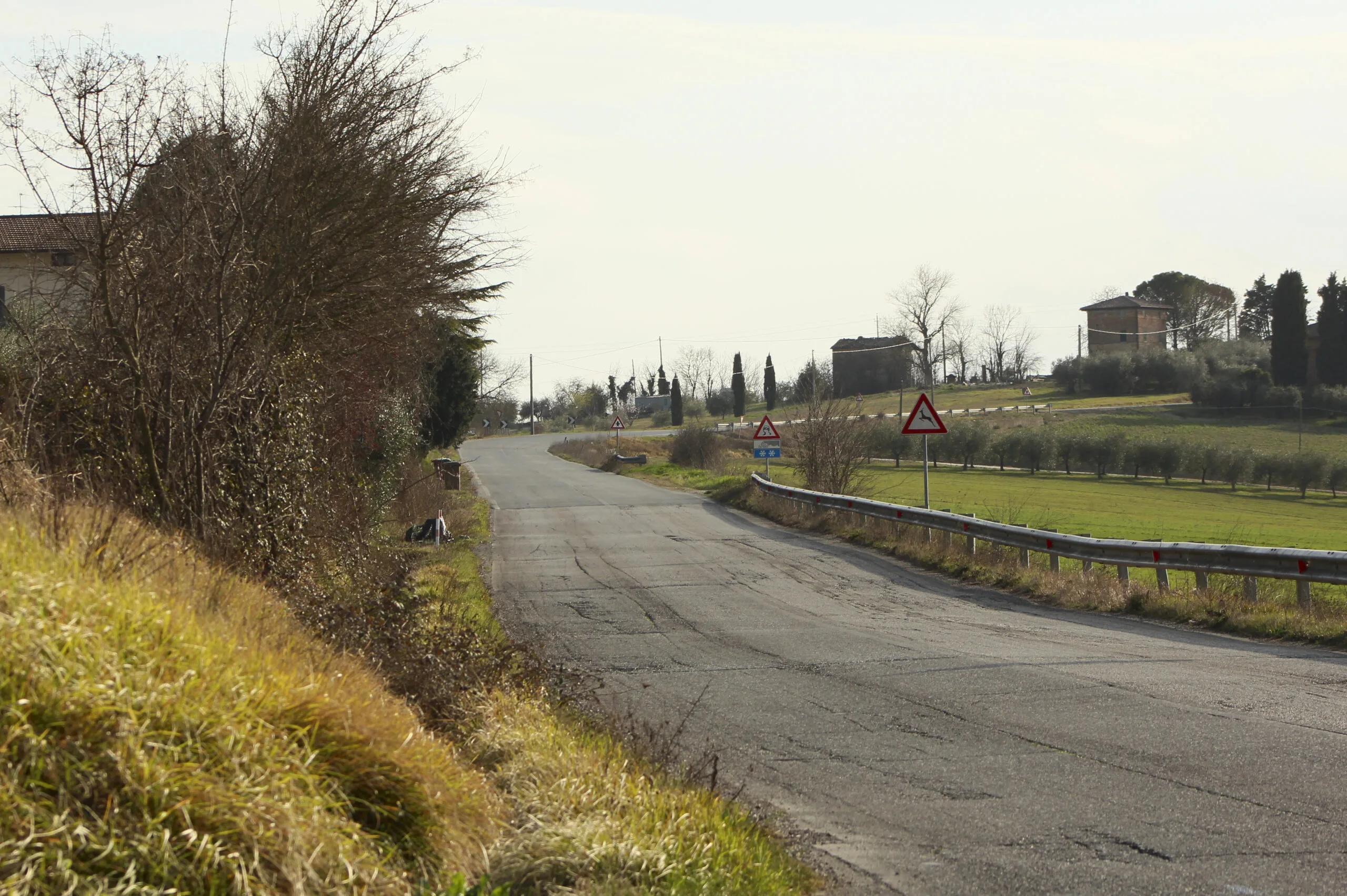 Strada statale 317 Marcianese vicino a Cerqueto di Marsciano, in provincia di Perugia