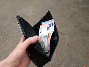 Euro in un portafoglio