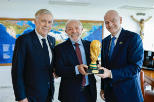 Gianni Infantino in un incontro istituzionale FIFA