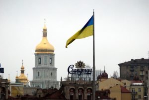 Bandiera ucraina a Kiev