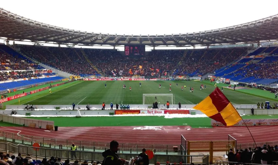 Stadio Olimpico di Roma durante una partita della Roma