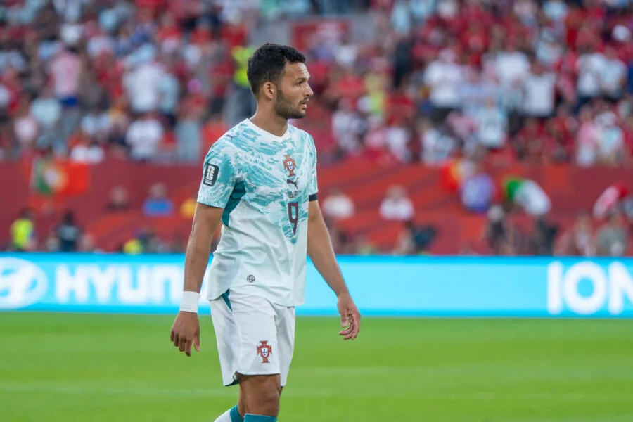 Gonçalo Ramos in campo con la nazionale portoghese