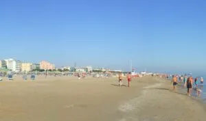 Spiaggia di Rimini in estate