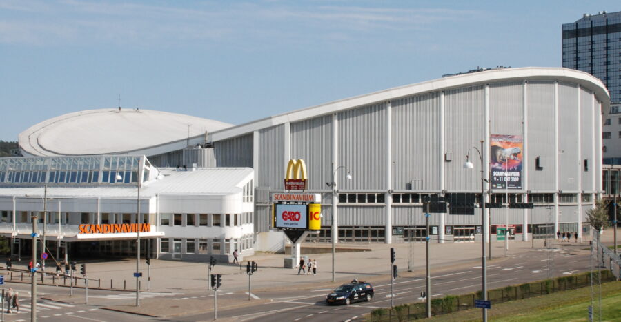 Esterno dello Scandinavium di Göteborg in Svezia