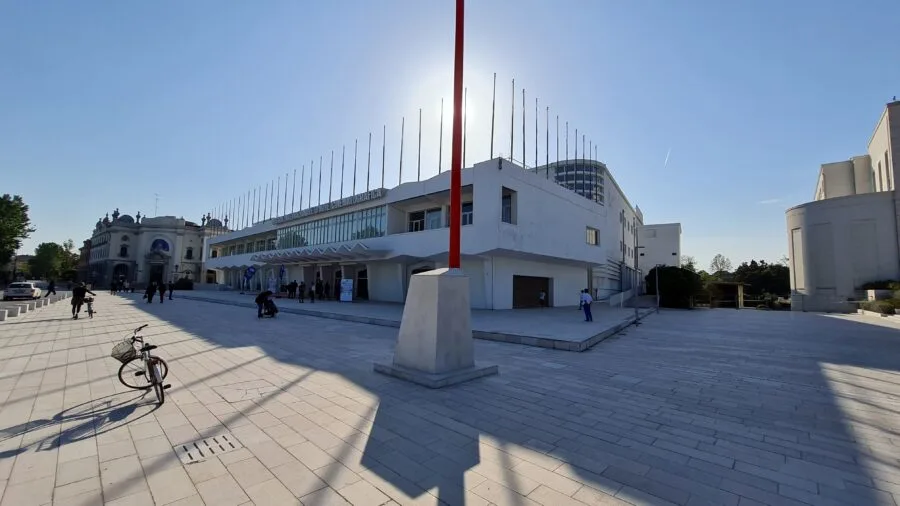 Palazzo del Cinema al Lido di Venezia durante la Mostra del Cinema