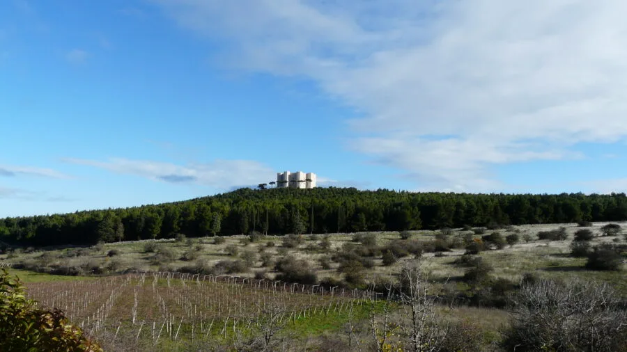 Panorama del territorio di Andria con Castel del Monte