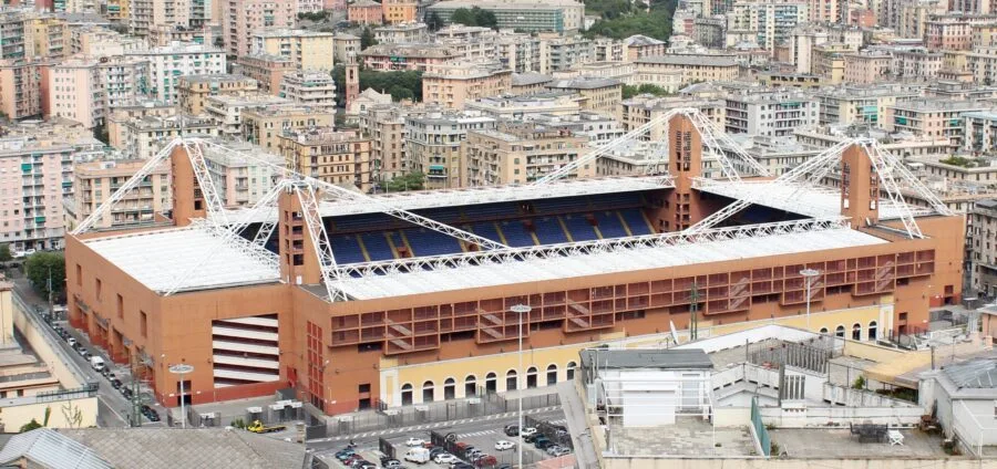 Stadio Luigi Ferraris nel quartiere Marassi di Genova