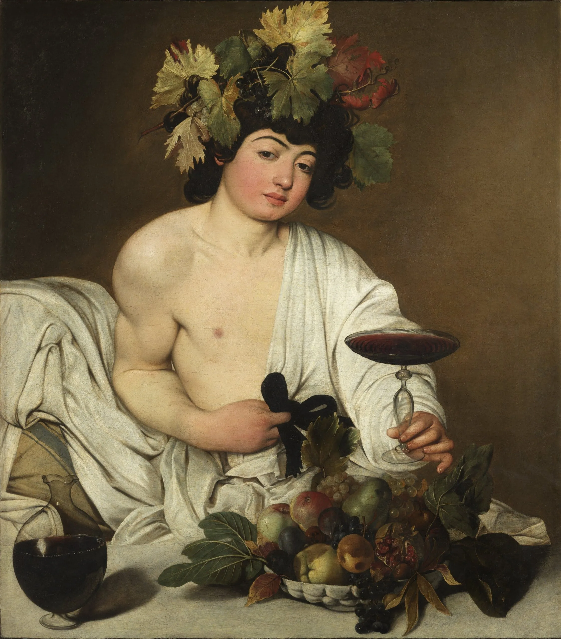 Il Bacco di Caravaggio conservato agli Uffizi di Firenze