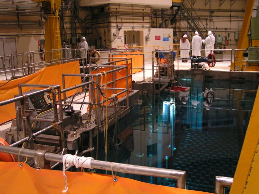 Piscina del combustibile esaurito nella centrale nucleare di Caorso
