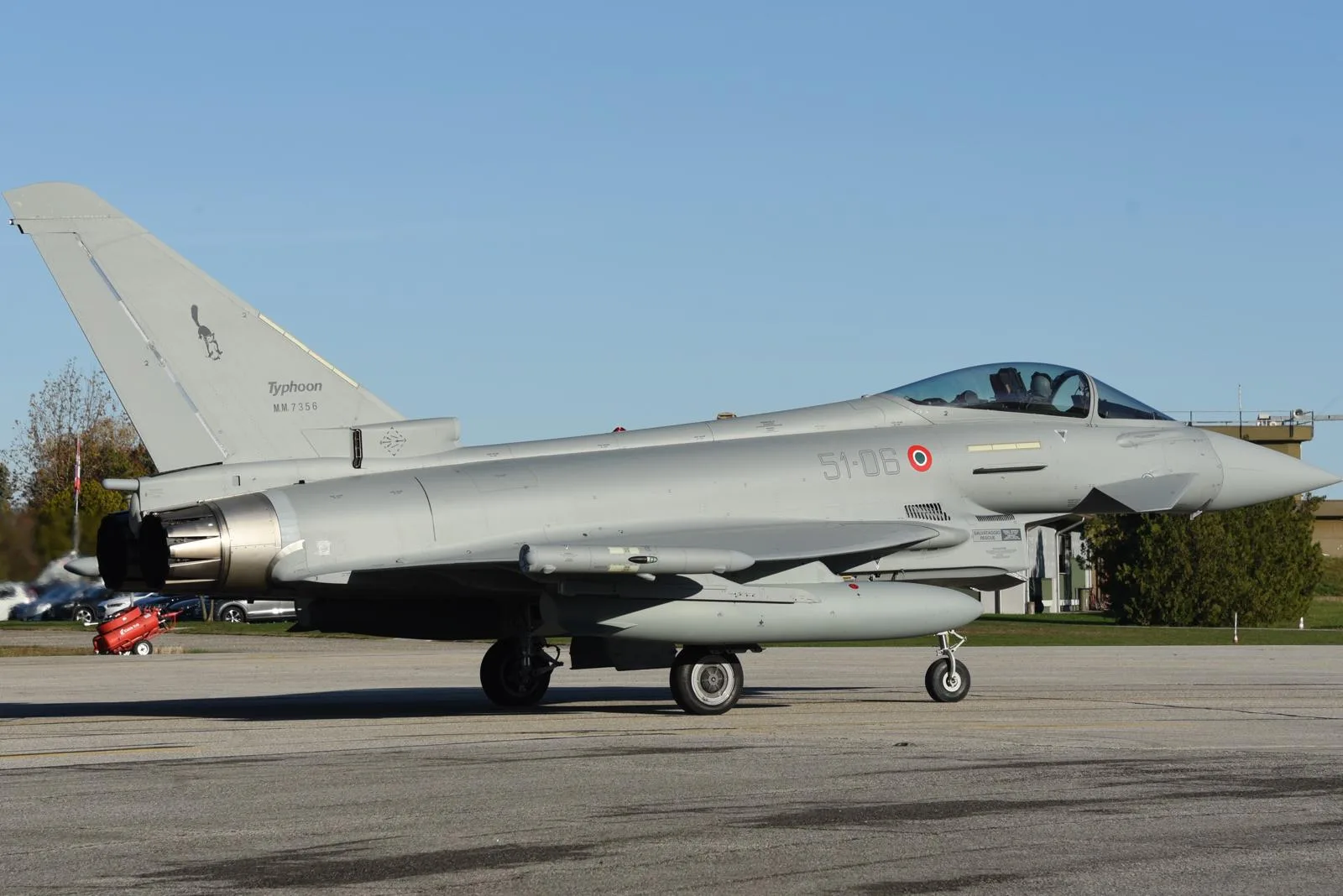 Eurofighter Typhoon dell Aeronautica Militare italiana su pista