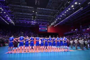 Italia al PalaVela prima del quarto con la Finlandia
