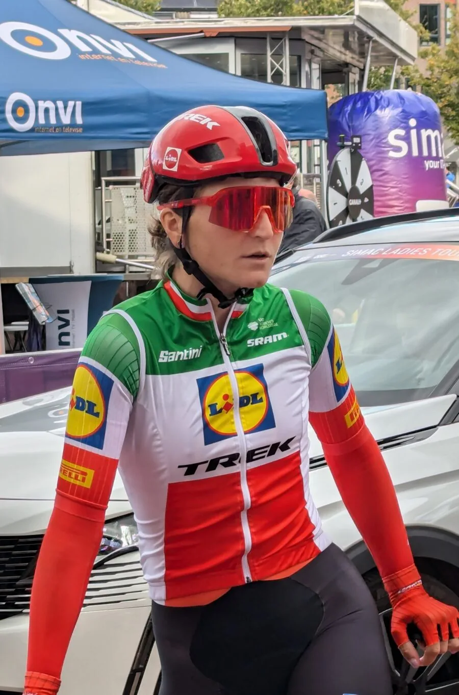 Elisa Longo Borghini con la maglia tricolore al Ladies Tour 2024