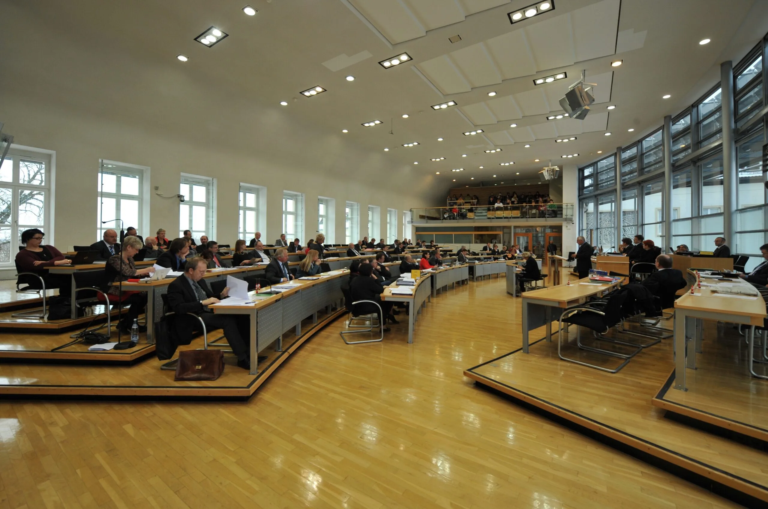Aula del Landtag della Sassonia-Anhalt durante una seduta