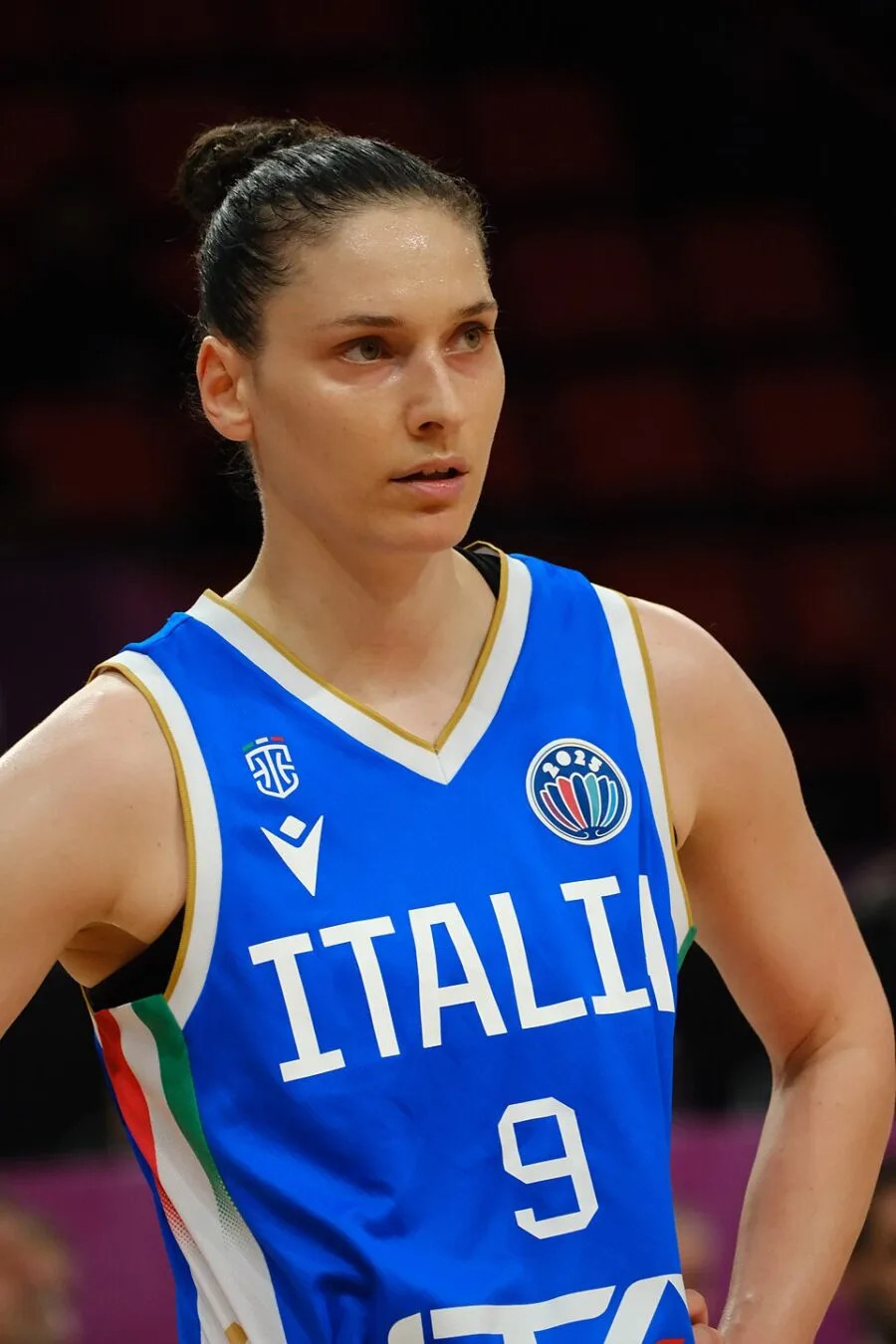 Cecilia Zandalasini con la maglia della nazionale italiana femminile di basket