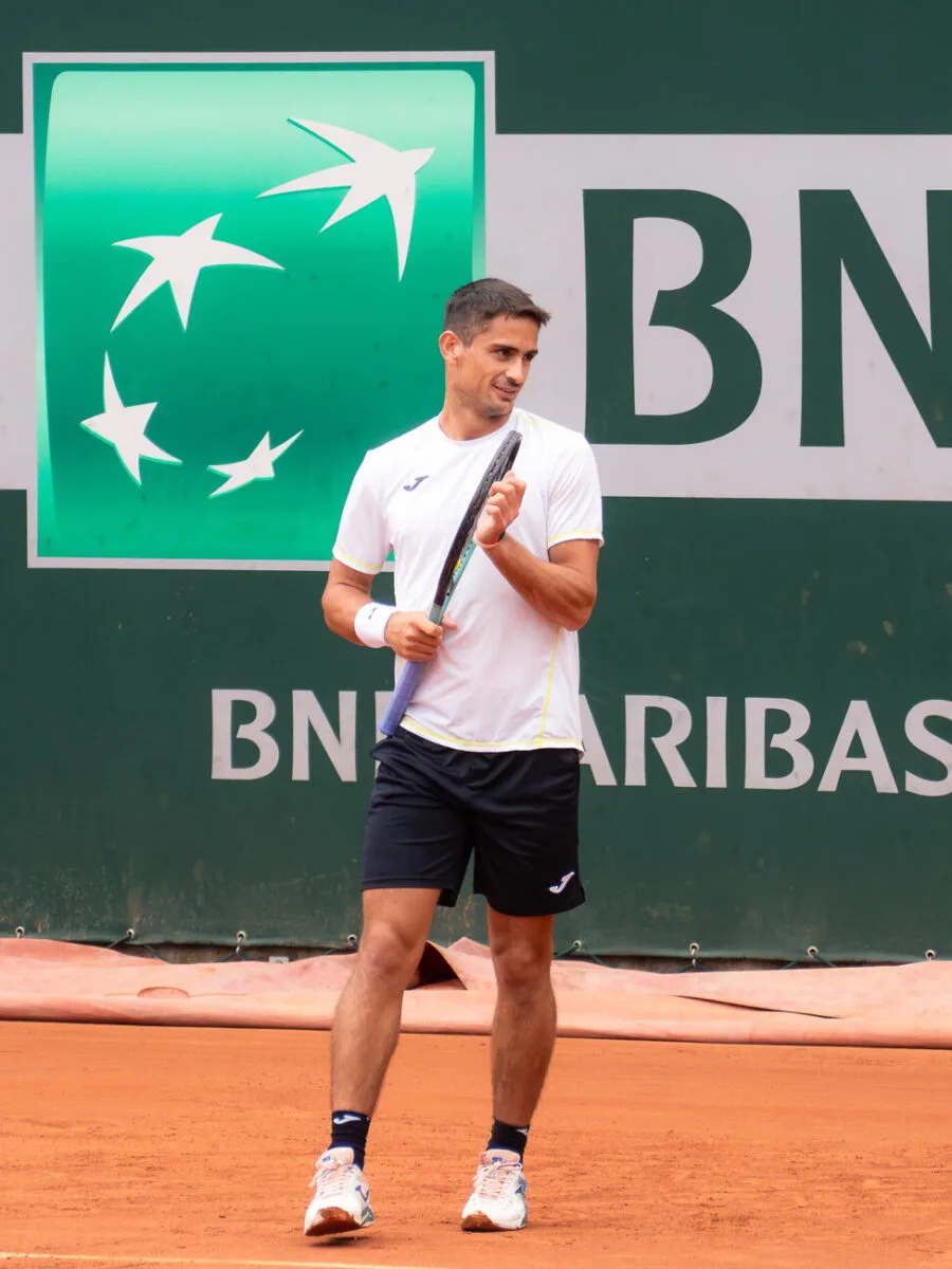 Mariano Navone in campo durante un torneo del Grande Slam