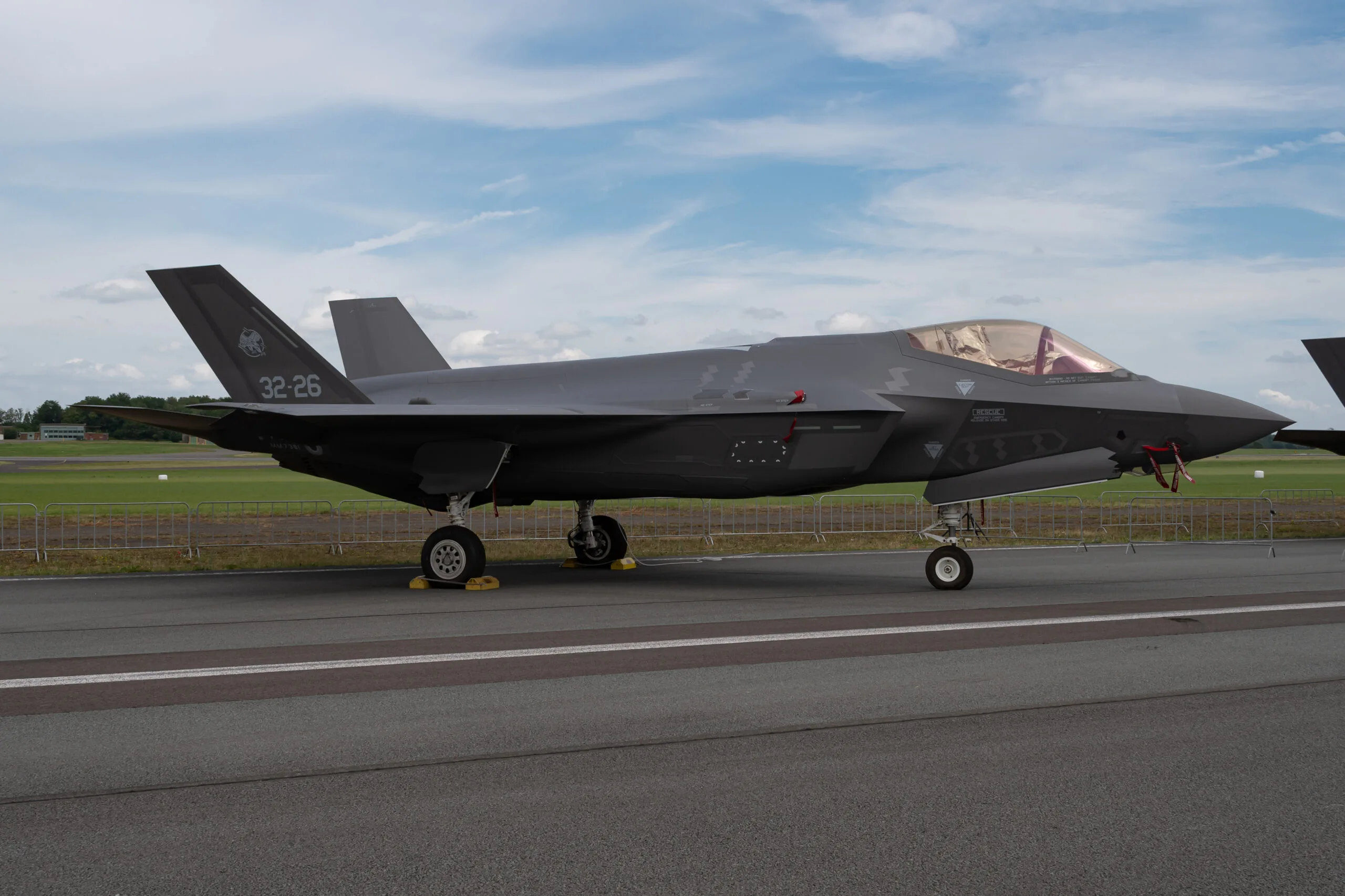 F-35 dell’Aeronautica Militare italiana su pista