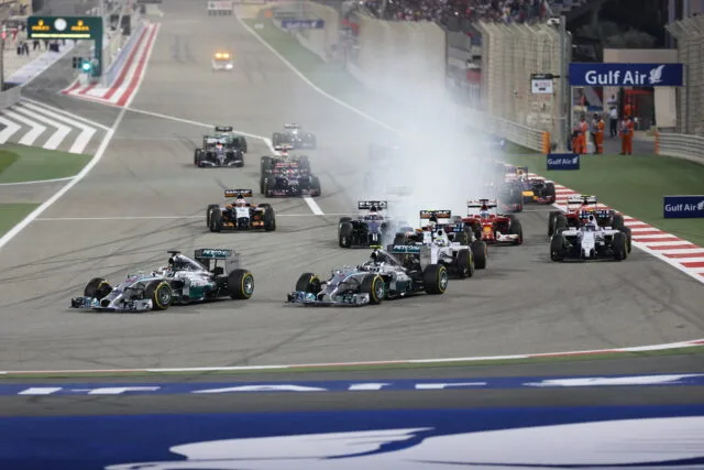 Partenza di un Gran Premio di Formula