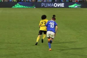 Barbara Bonansea con la Nazionale femminile italiana