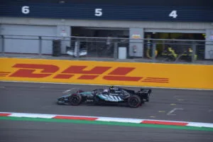 Kimi Antonelli sulla Mercedes, Silverstone luglio 2026, archivio