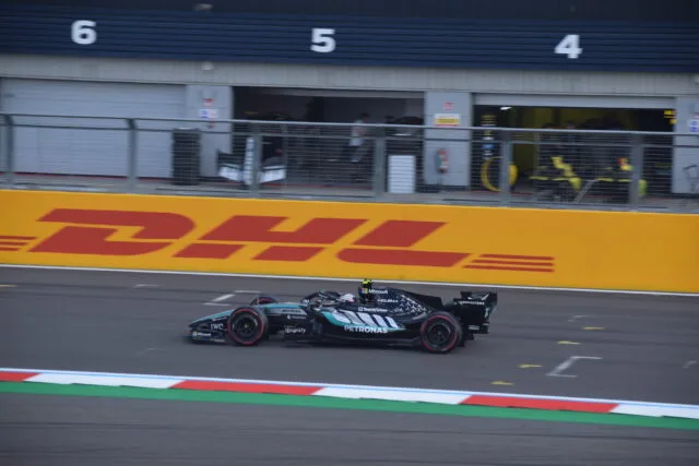Kimi Antonelli sulla Mercedes, Silverstone luglio 2026, archivio