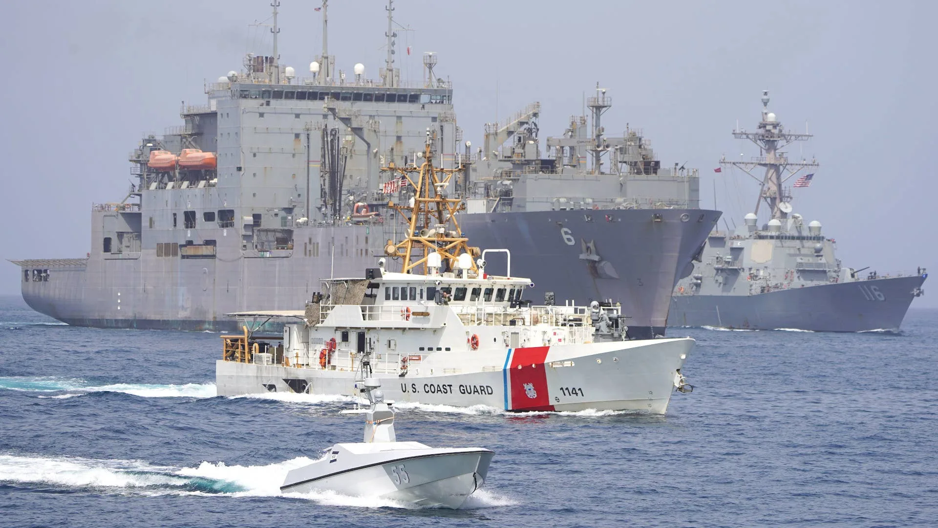 Unità navali in transito nello Stretto di Hormuz