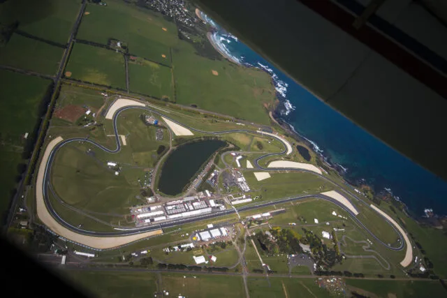 Veduta aerea del circuito di Phillip Island, archivio