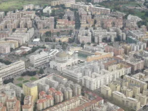 Veduta aerea del quartiere Don Bosco a Roma