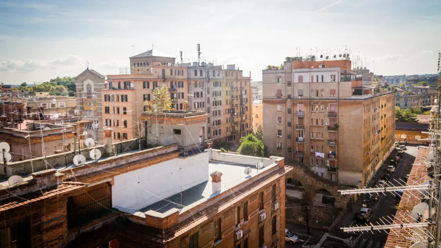 Veduta del quartiere Testaccio a Roma, area indicata nelle ricostruzioni delle aggressioni