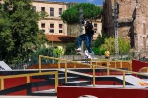 Skateboarder ai World Skate Games Italia 2024, Roma