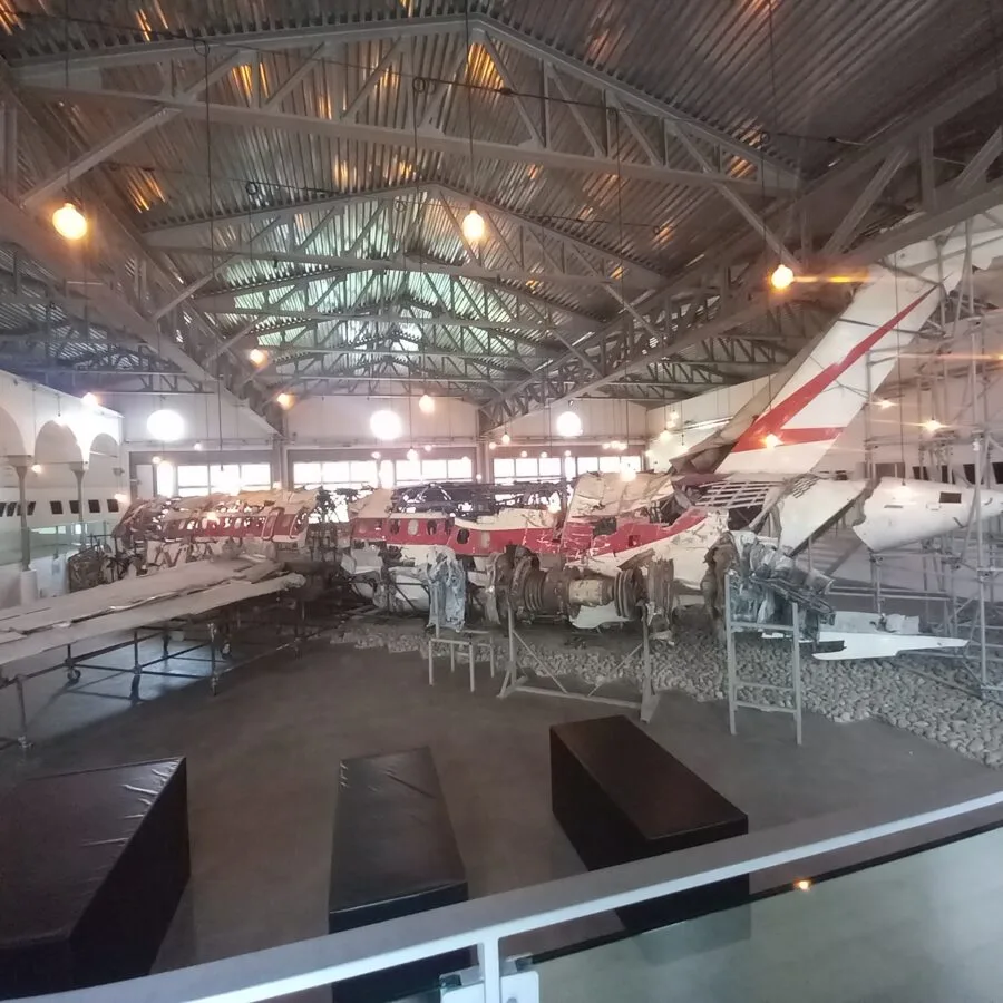 Relitto del DC-9 Itavia al Museo per la Memoria di Ustica a Bologna