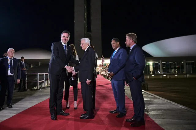 Sergio Mattarella con Rodrigo Pacheco a Brasilia, 15 luglio