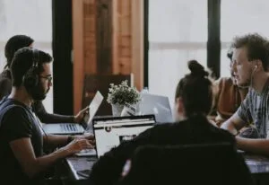 Lavoro al computer, fotografia di archivio