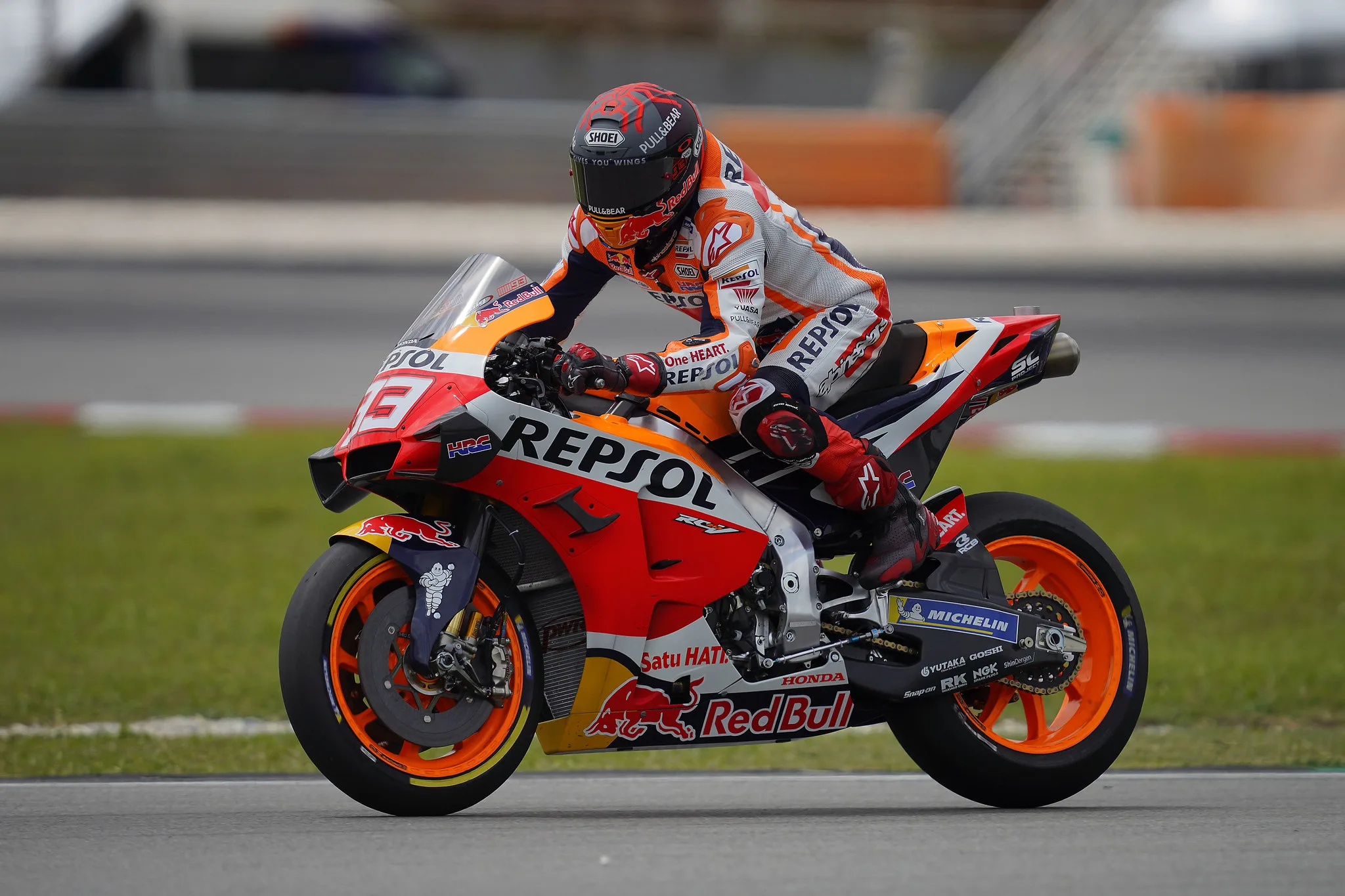 Marc Márquez sulla Honda Repsol numero 93 ai test di Sepang del 2020
